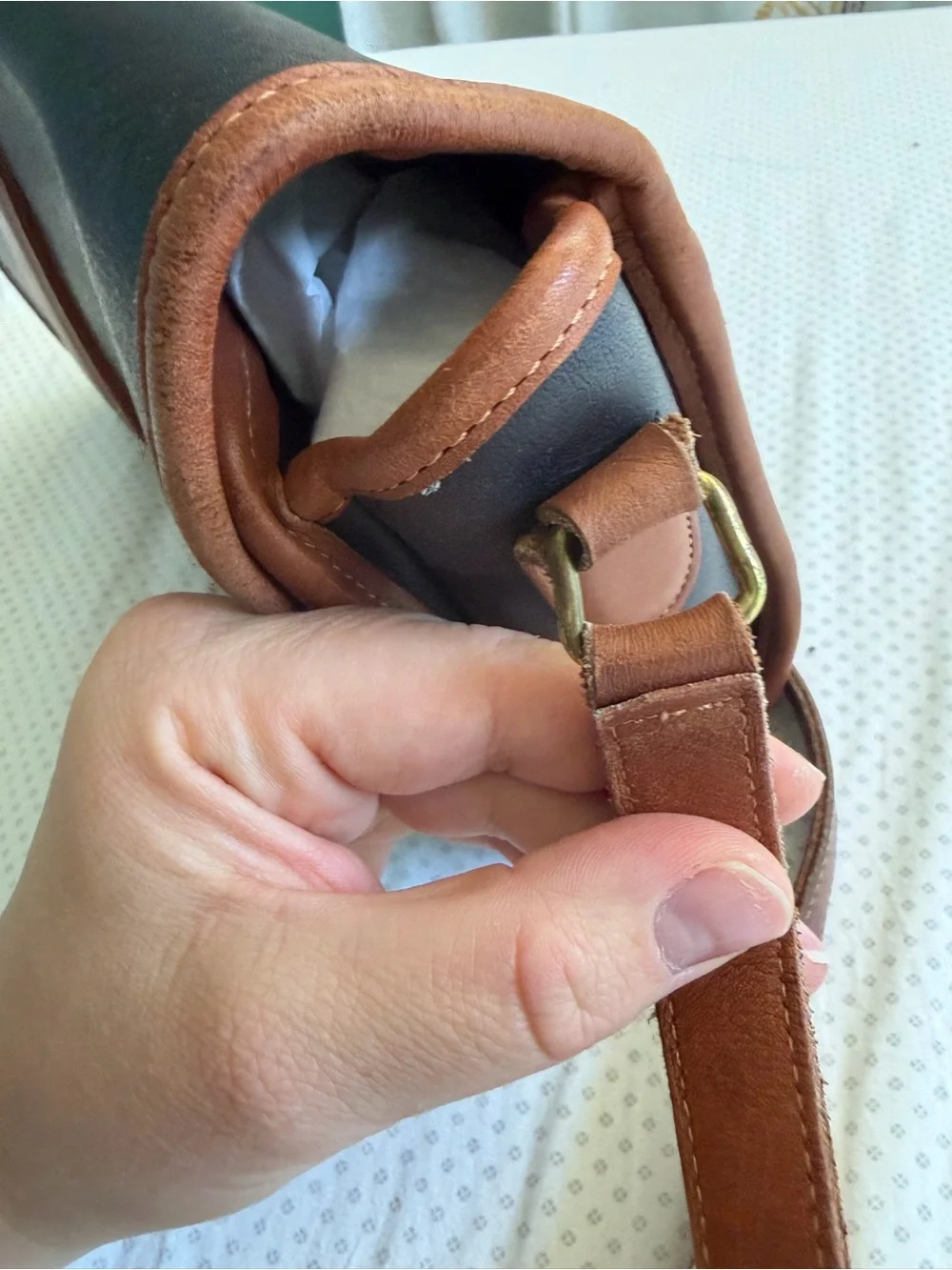 Coach Spectator Black Leather Interior Crossbody with Brown Trim